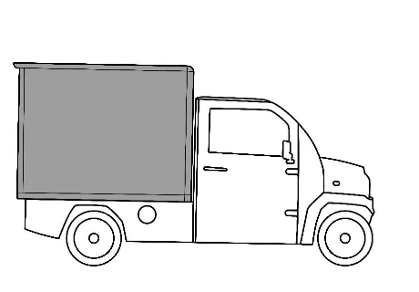 Vecturo Elektrokleintransporter mit geschlossenem Kastenaufbau für wettergeschützten Transport