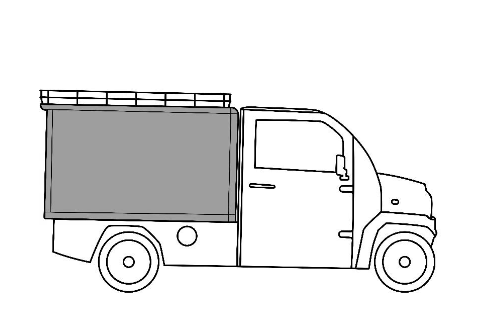 Vecturo Elektrokleintransporter mit kompaktem Kastenaufbau und Dachträger für zusätzlichen Stauraum