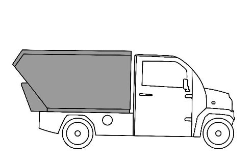 Vecturo Elektrokleintransporter mit Spezialaufbau für Müllsammlung und Entsorgung